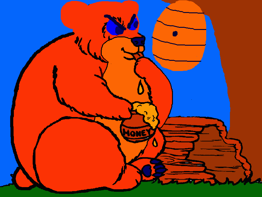 honey bear coloring page