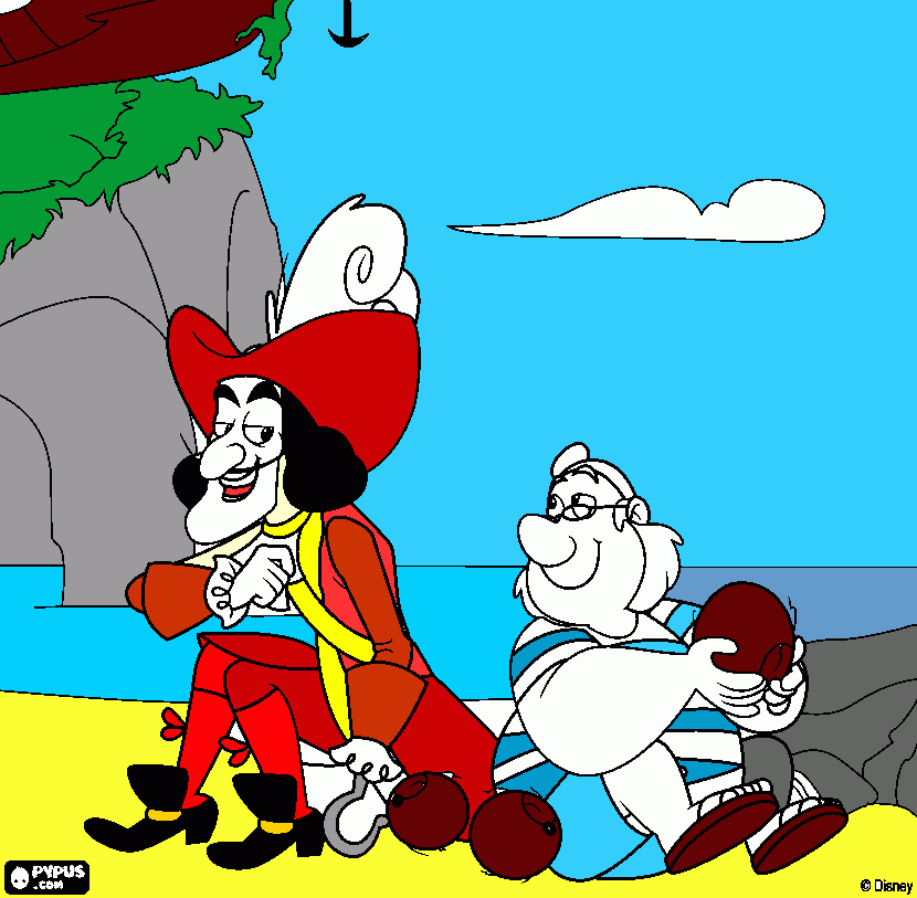 Hook and Smee coloring page
