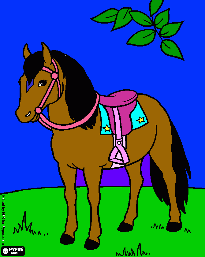 Horse drawing coloring page