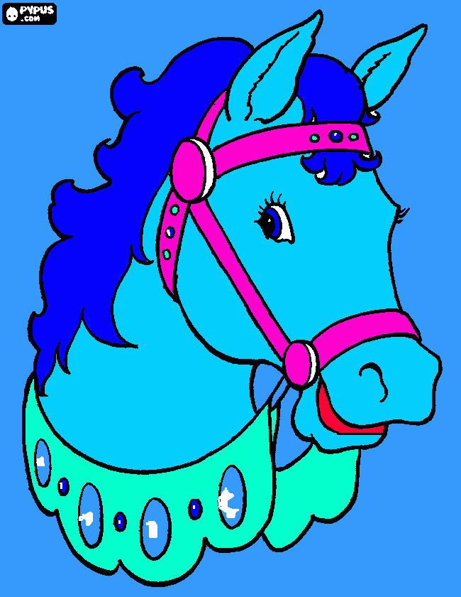 Horse face coloring page
