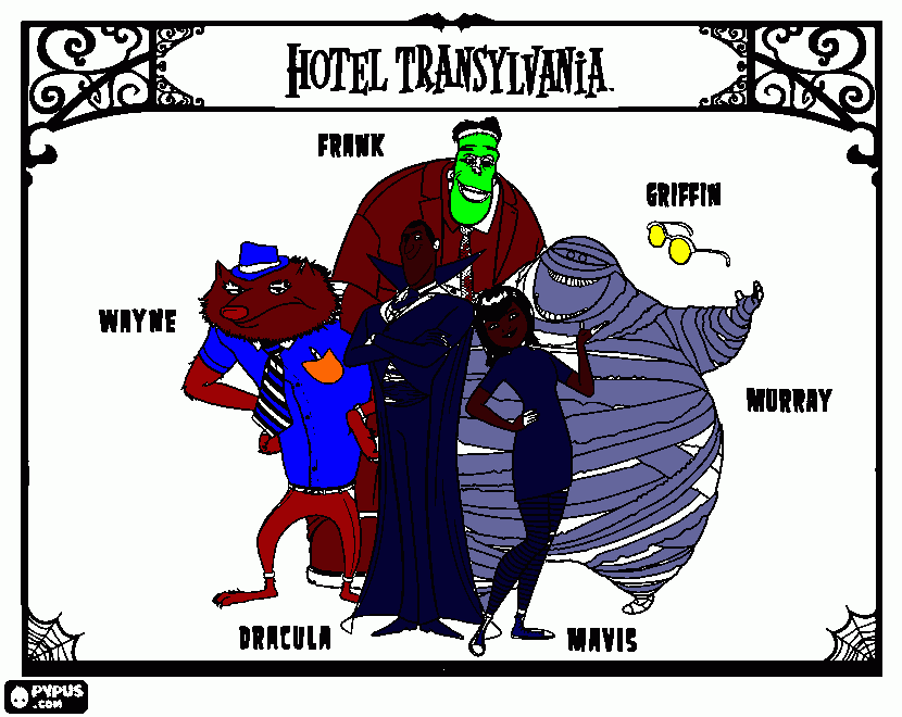 hotel transylvania coloring page