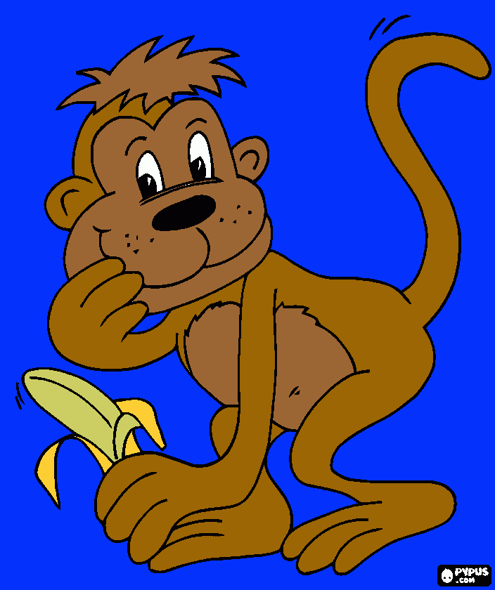 I colored a monkey for you! coloring page