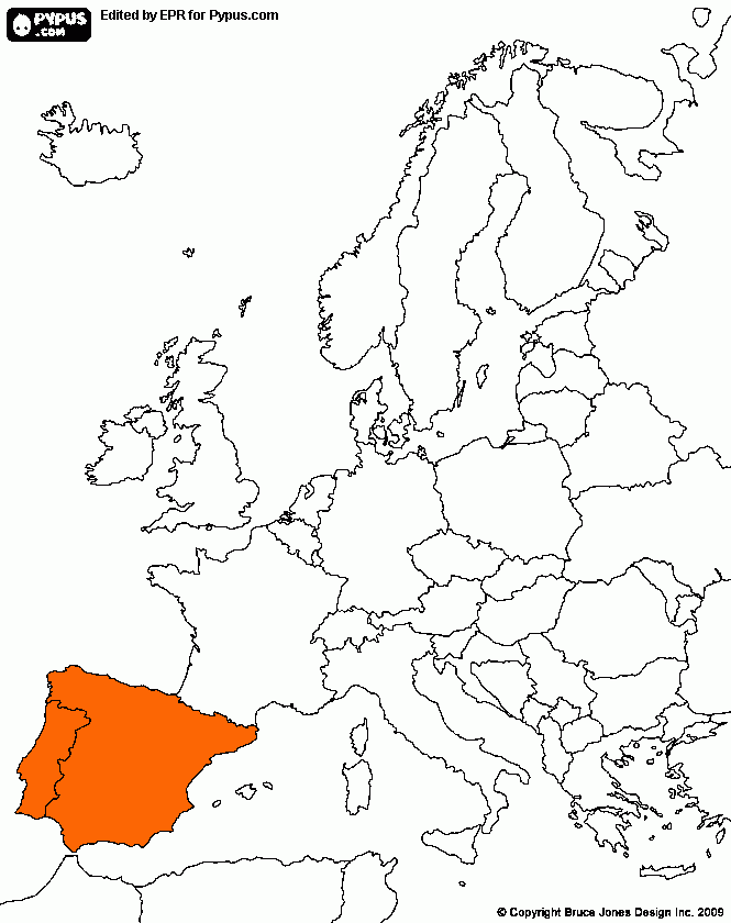 iberia map coloring page