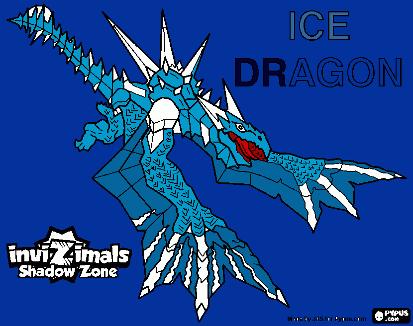 ice dragon coloring page