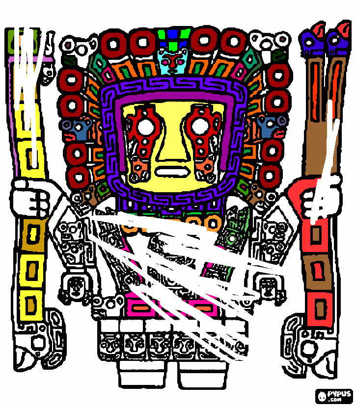 Inca Mask coloring page
