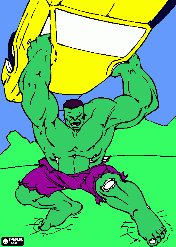 incrivel hulk coloring page