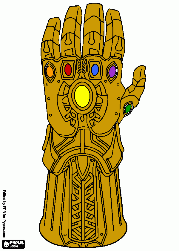infinity gauntlet coloring page