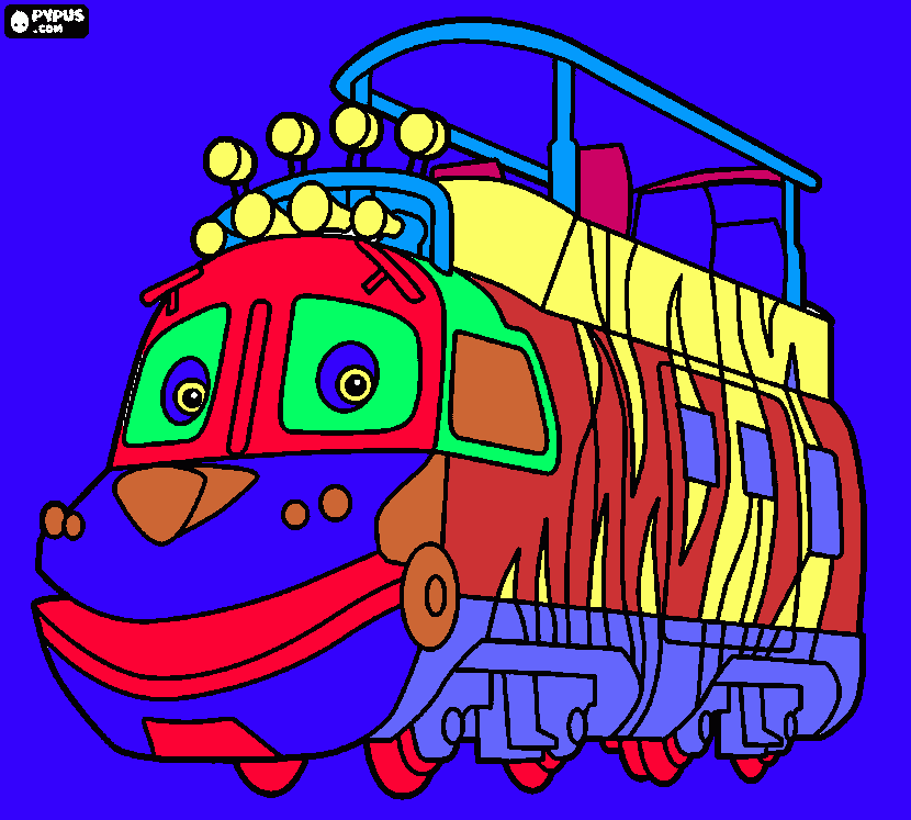 insan mewarna kereta api coloring page