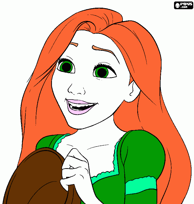 Irish girl coloring page