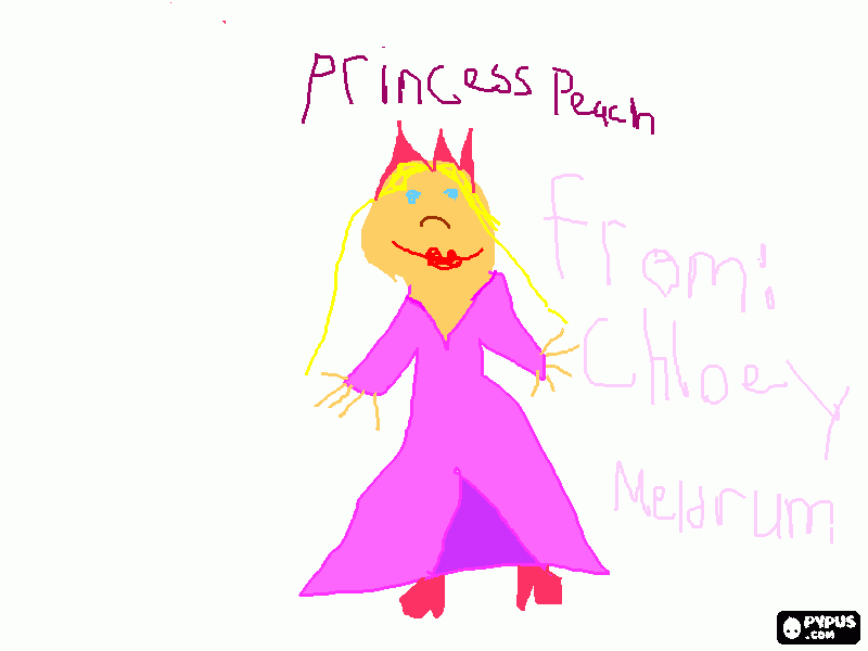 it is princess peach! coloring page