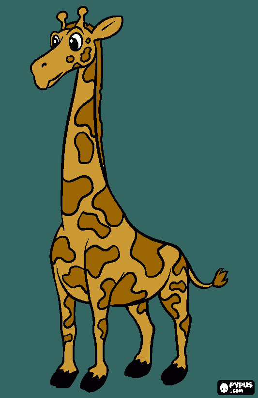 Its a giraffe named Gia for you (: coloring page