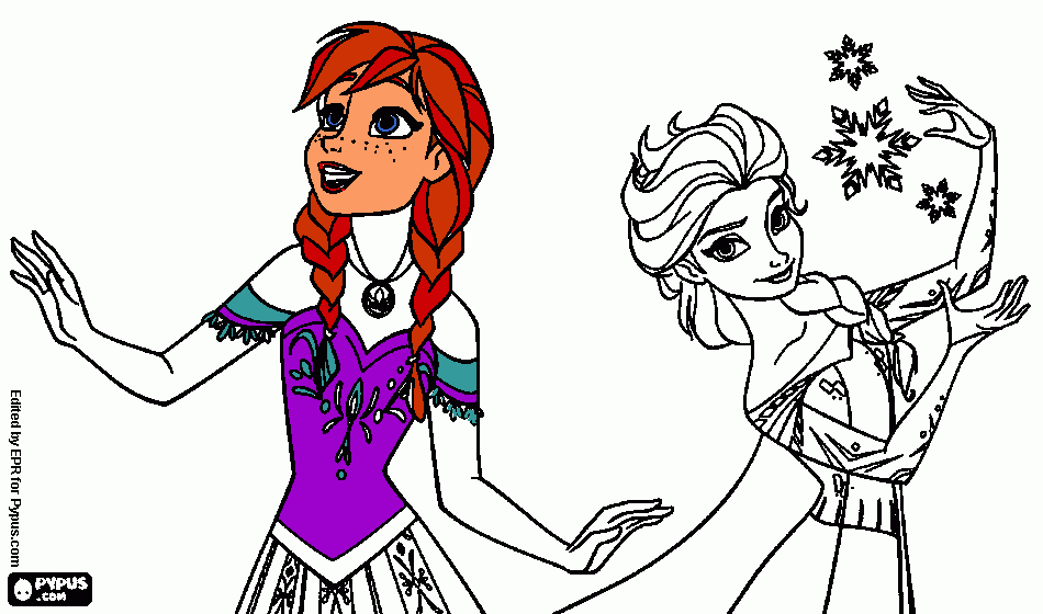 It's Anna as Ariel (Coloring) coloring page