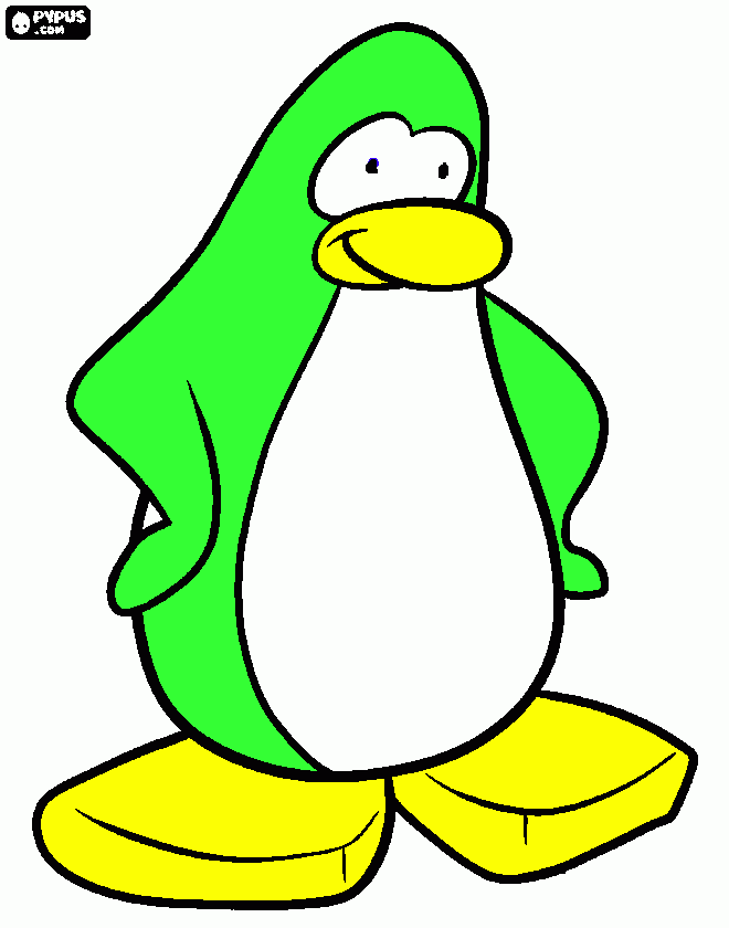 its club penguin coloring page