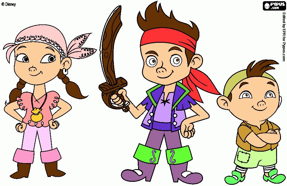 jake and neverland pirates  coloring page