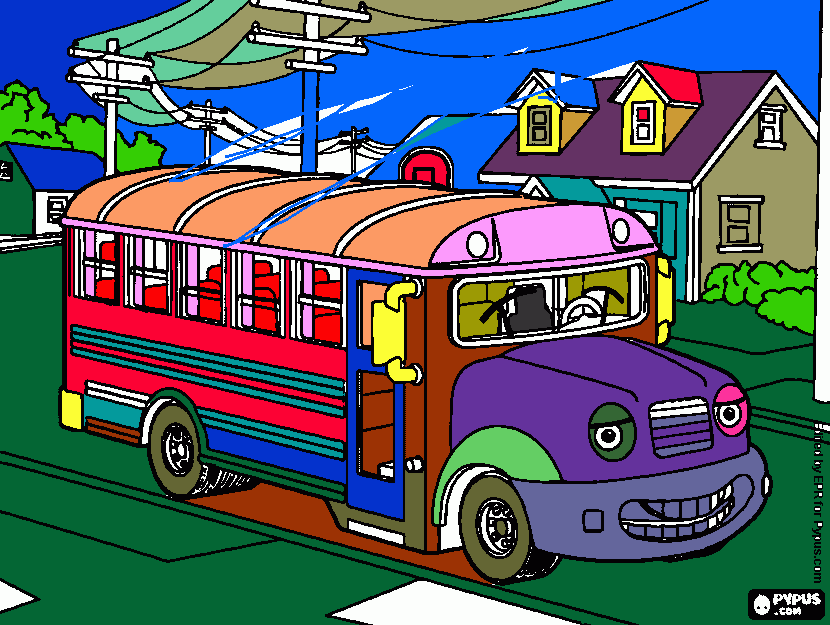 jake's bus coloring page