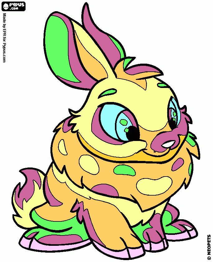 jelly bean bunny coloring page