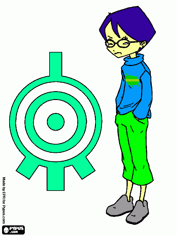 Jeremy hates purple hair coloring page