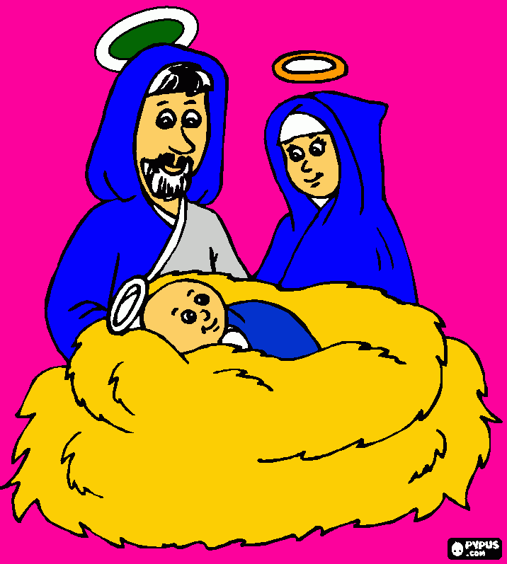 jesus is born coloring page