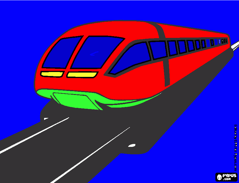 Jordan's Monorail drawing coloring page