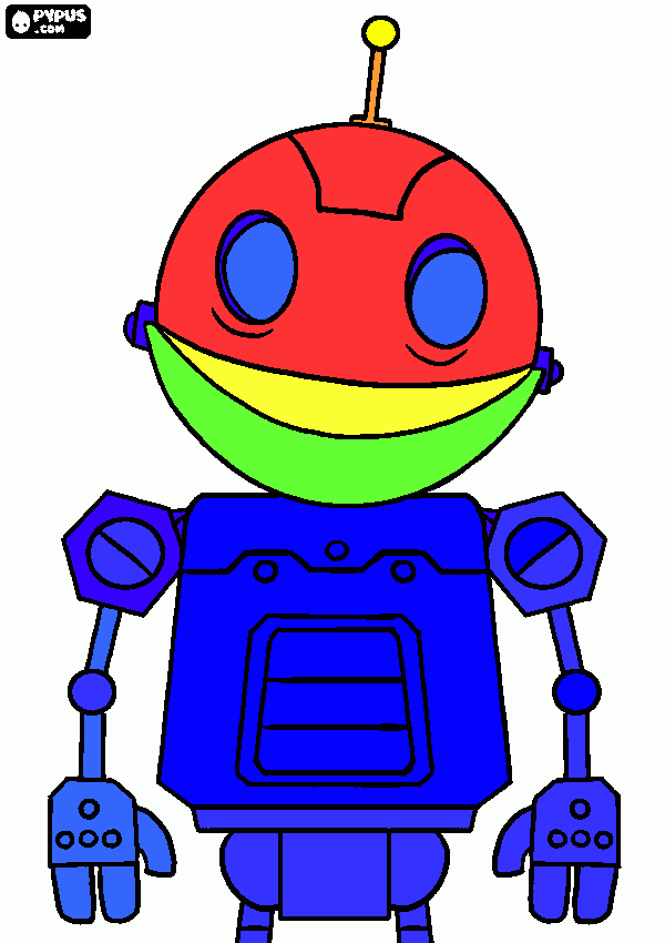 Joshua's Robot coloring page