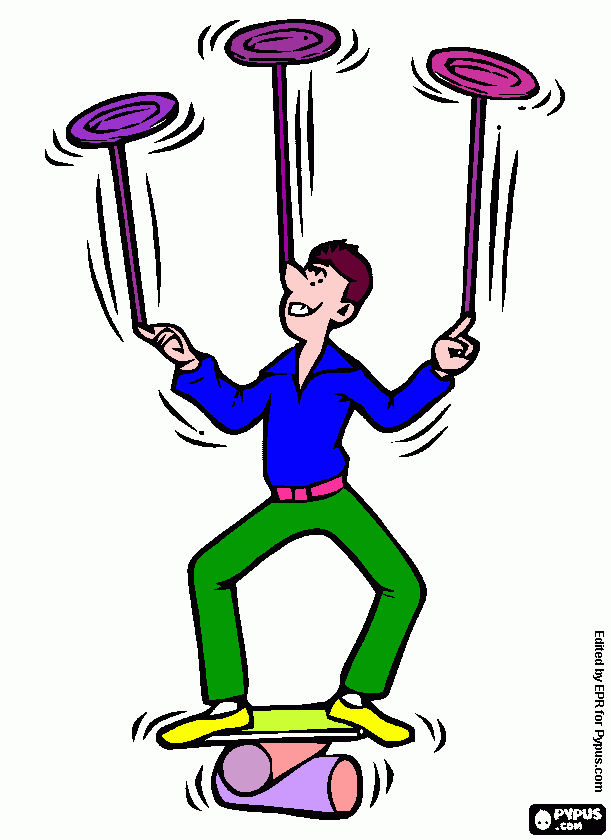 juggling coloring page