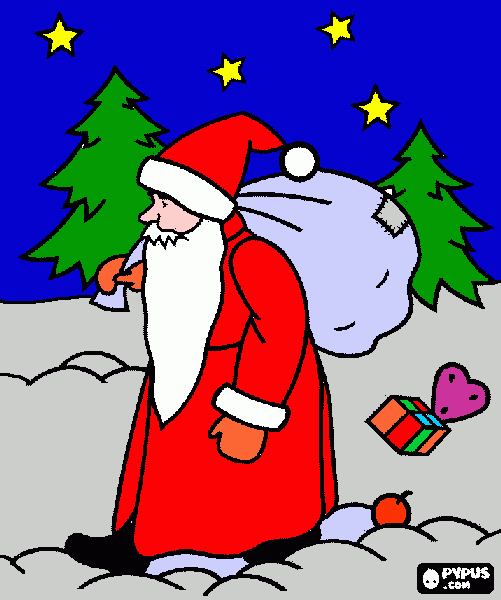 Julenissen coloring page