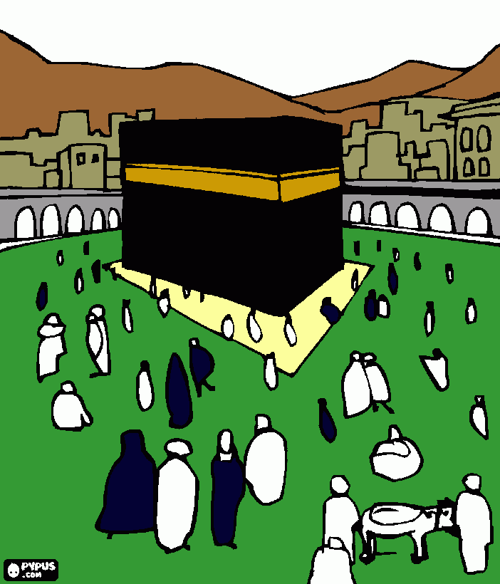 kaaba coloring page