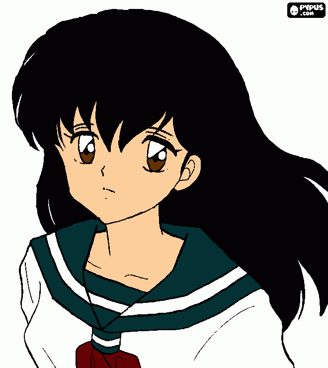 Kagome from Inuyasha coloring page