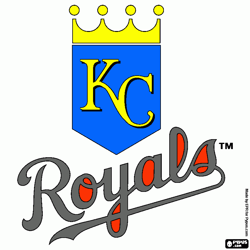 Kansas City Royals logo coloring page