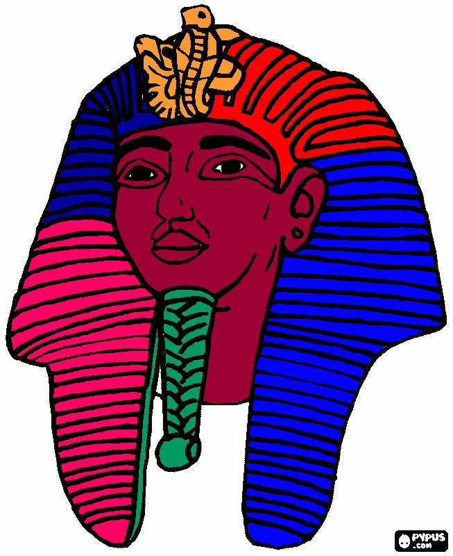 king tut coloring page