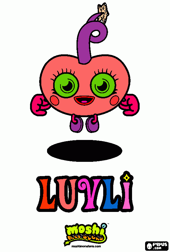 Kirby the Luvli coloring page