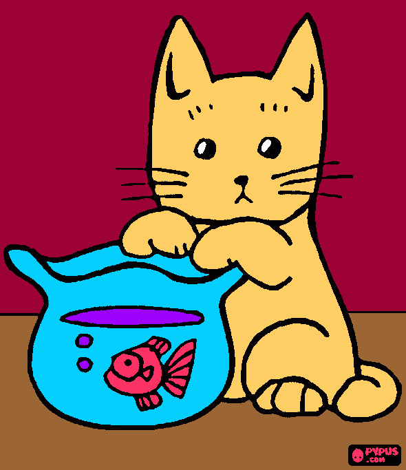 kitty cat coloring page