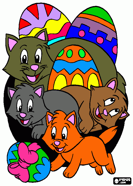 kitty cats coloring page