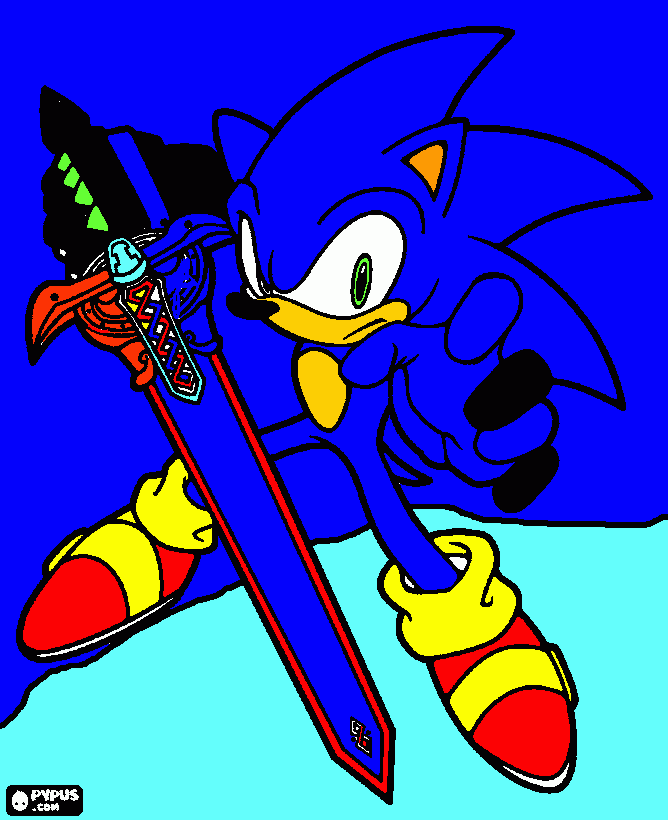 knight sonic coloring page