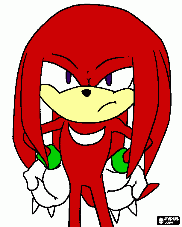 Knuckles the Enchia  coloring page
