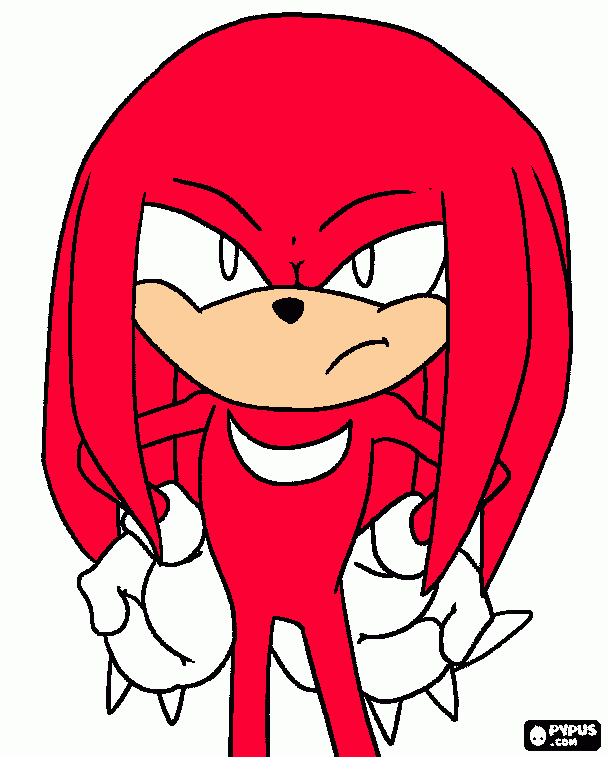 Knuckles coloring page