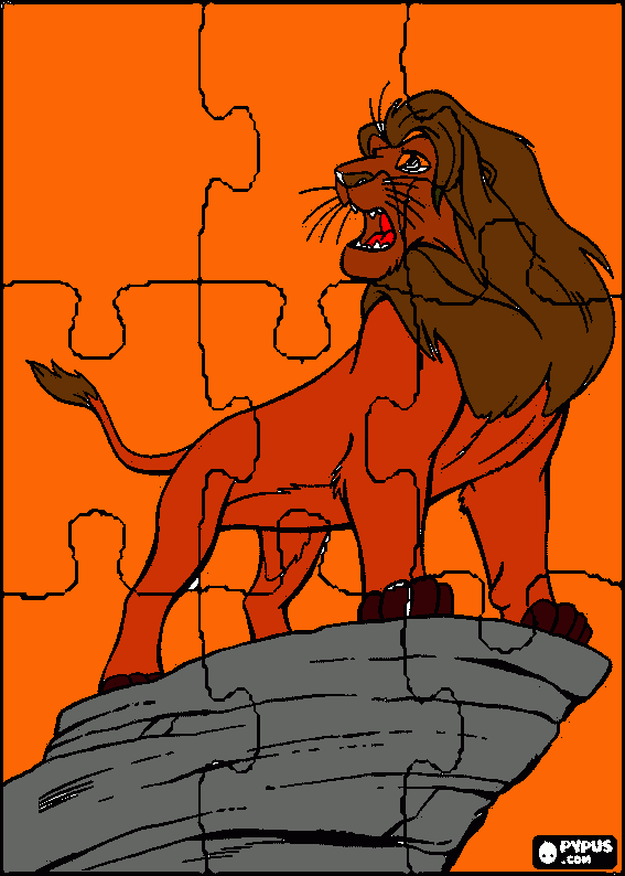 kralj lavova coloring page