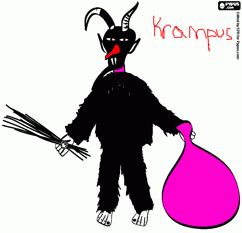Krampus coloring page