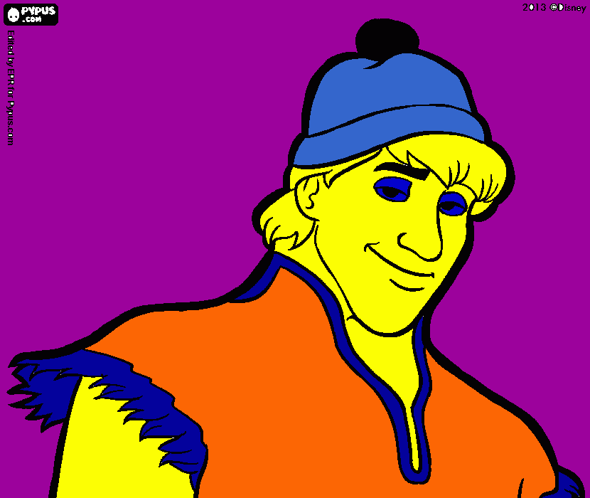 kristoff coloring page