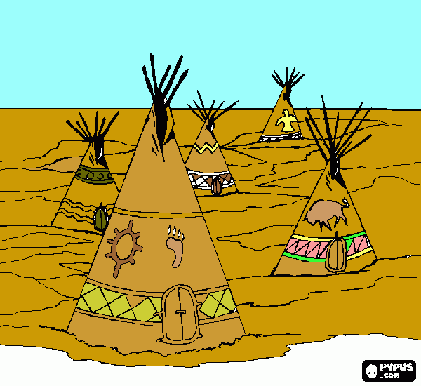 kwompahog tribe coloring page