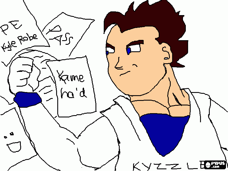 kyle gohan coloring page