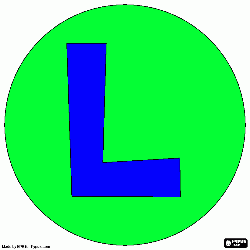 L for Liam coloring page