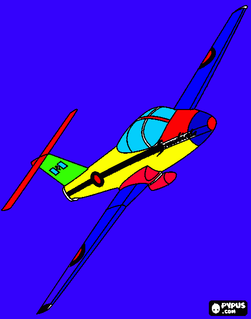 Lachies aeroplane coloring page