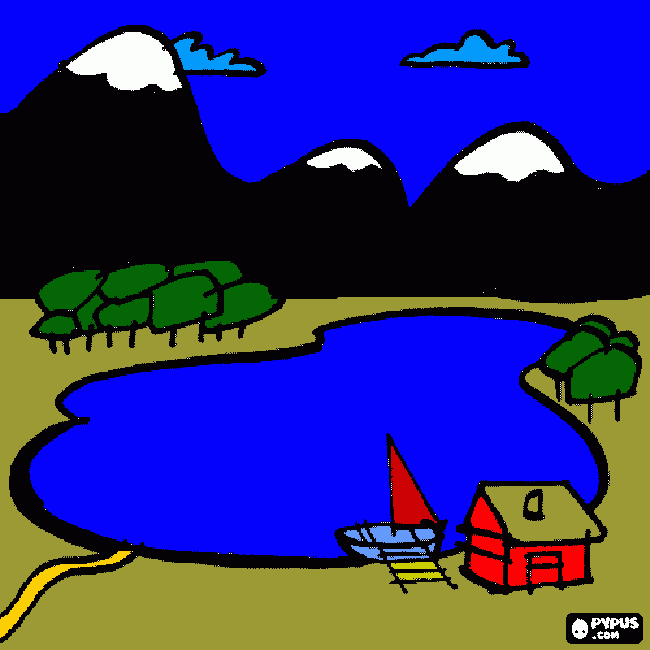 Lake Picture from Isaac coloring page