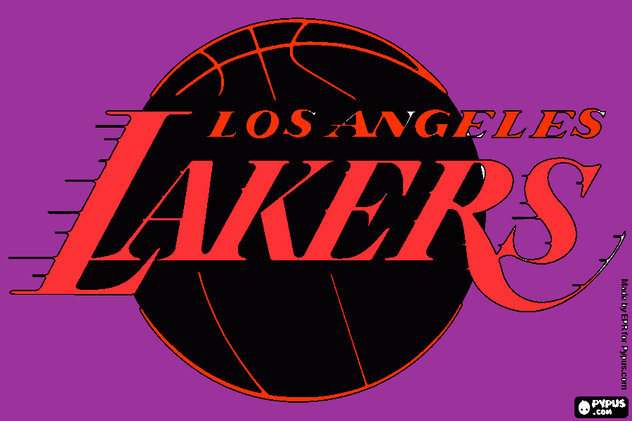 lakers logo/ bulls colors coloring page