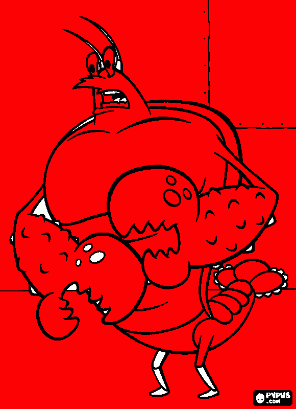 Larry the Lobster coloring page