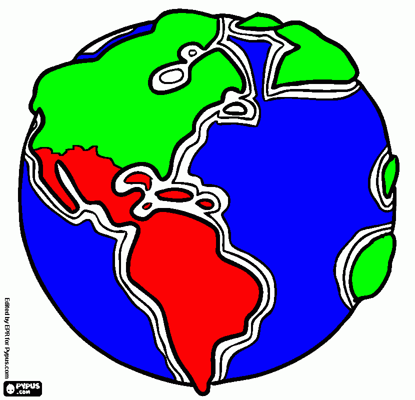 Latin America on our planet coloring page