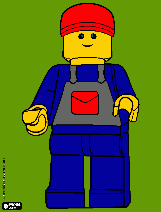 lego man  coloring page