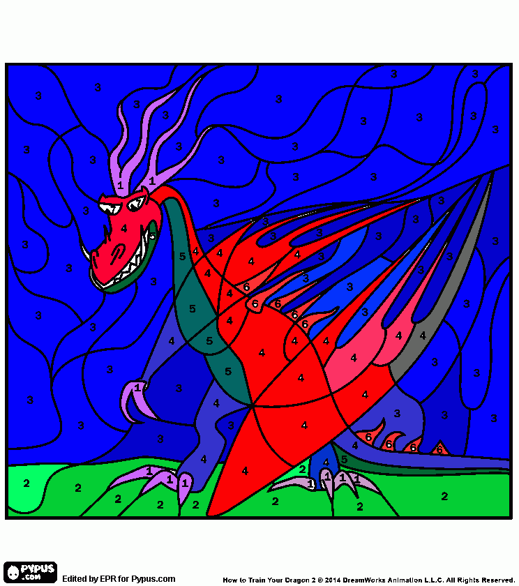 Liam dragon coloring page
