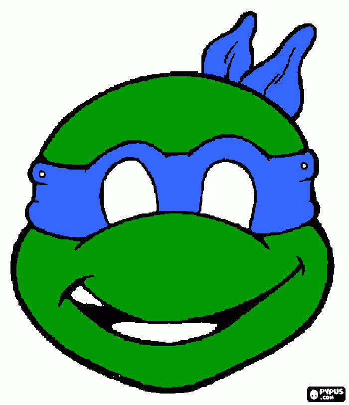 Light Blue Ninja Turtle coloring page